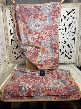 2 Chaps Home Paisley Pillow Cases/ Shams.